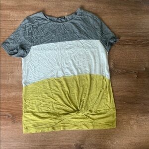 Pink Clover Heathered Gray Top